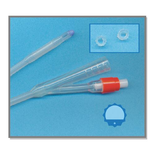 Catetere uretrale Foley silicone con scanalure